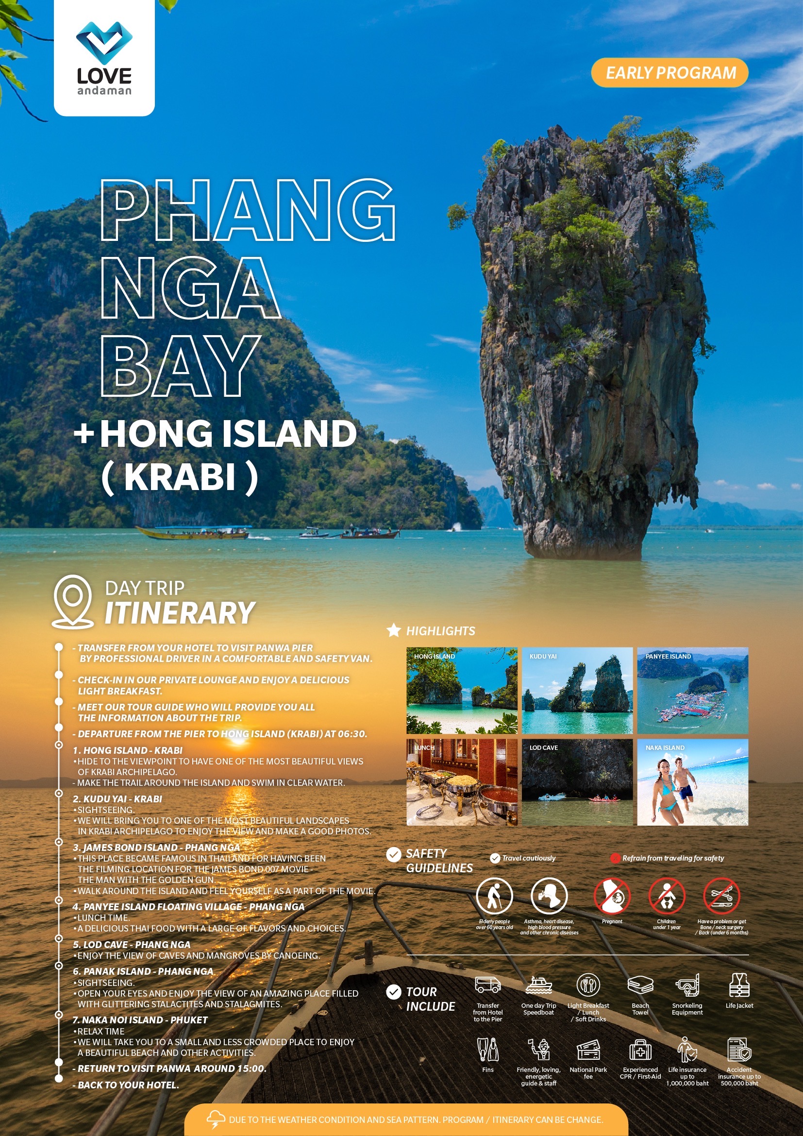 Phang Nga Bay & Hong Krabi Island from Phuket