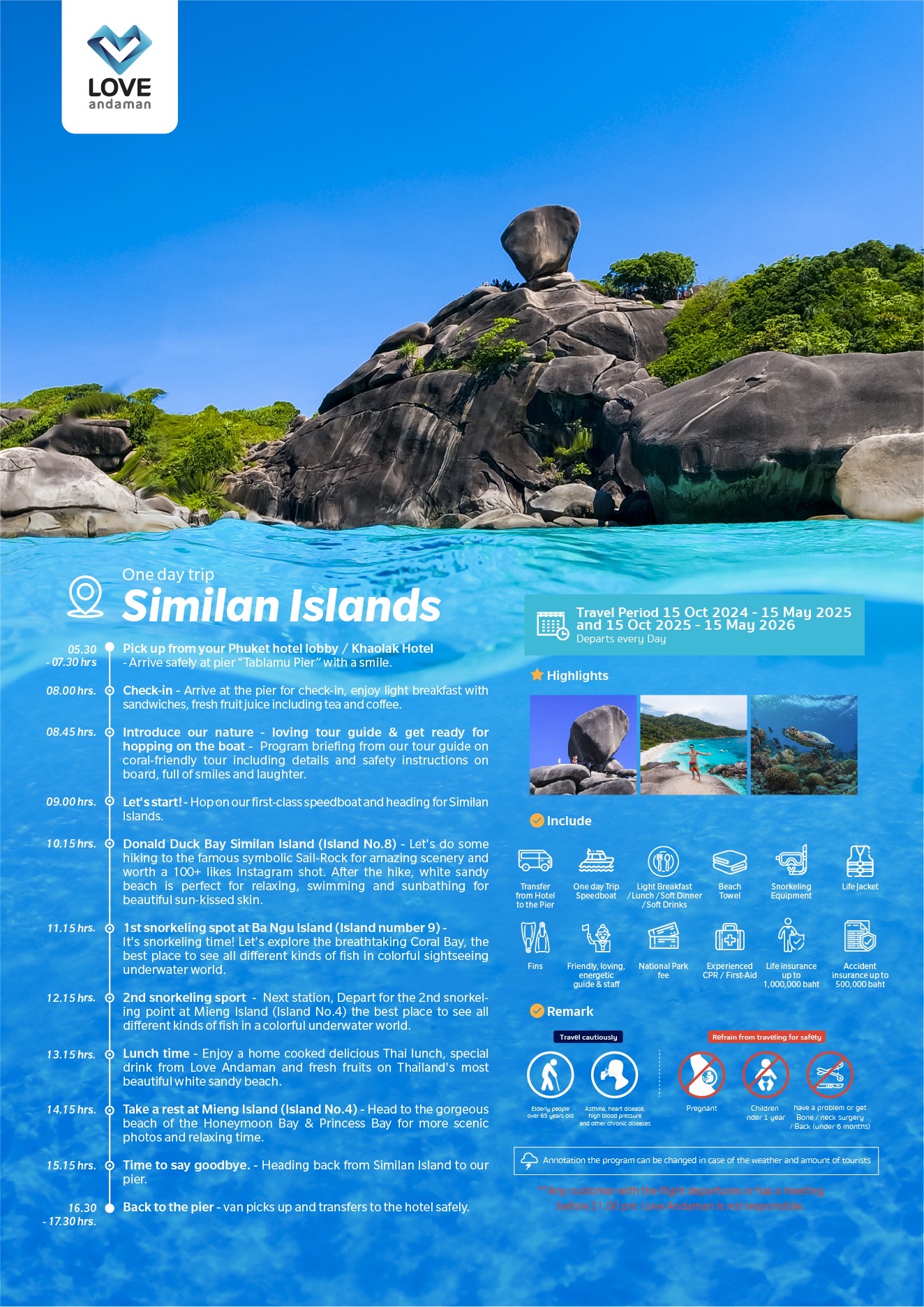 Similan Islands Tour from Phuket by Catamaran