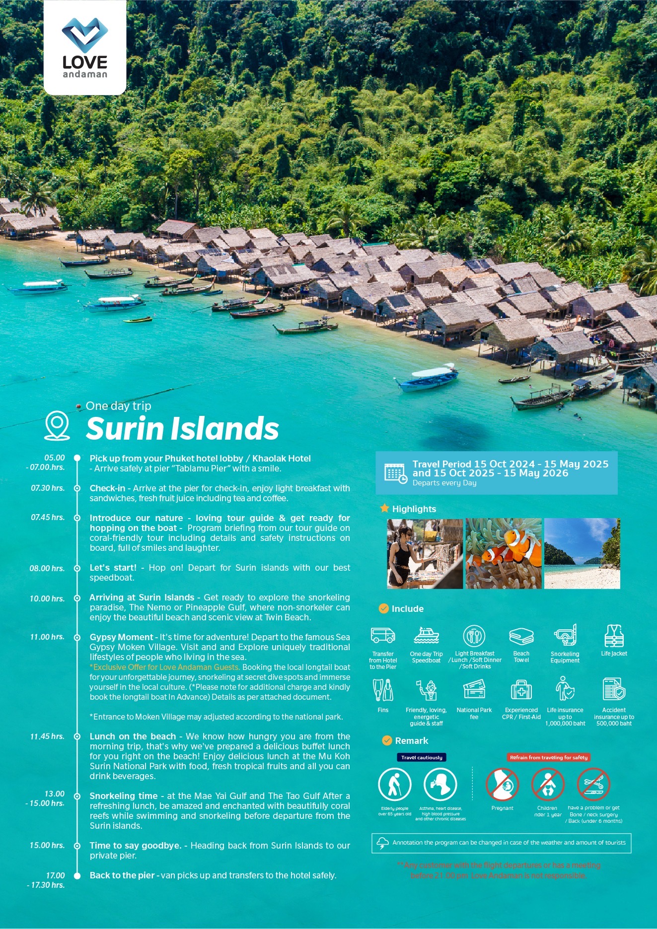 Day Trip Snorkelling  Surin Island from Phuket